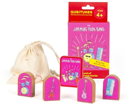 QUBITUNES Interactive Audio Play Stage Game | The Jamming Tour Band Game |Create Sound & Stories | Listen, Learn and Play | Ages 4+ Boys & Girls