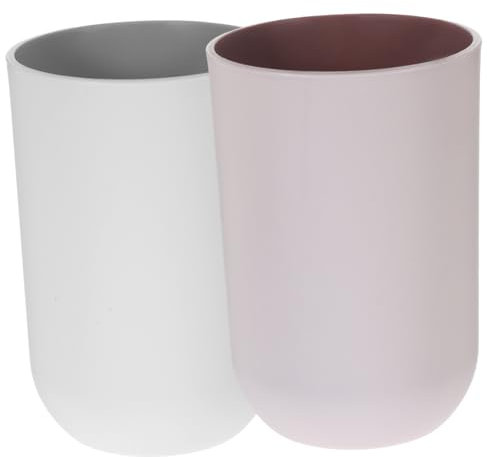 BESTYASH 2pièces Gobelets pour Brosses à Dents Porte-Brosse à Dents Contenants De Salle De Bain Rangement pour Gobelets pour Bain De Bouche