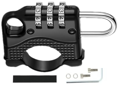 Cadenas Pour Casque De Moto - Dispositif Antivol À Combinaison De Chiffres - Cadenas Pour Casque De Vélo Électrique | pour Adultes Femmes Parking Extérieur Moto Vélo Électrique