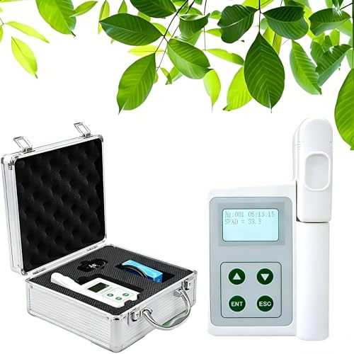 Misuratore di clorofilla portatile, analizzatore portatile ricaricabile 0.0-100 SPAD, esportazione dati USB per agricoltura e giardinaggio di precisione, batteria 2000mAh