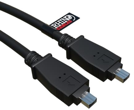 rhinocables FireWire 4-Pin to 4-Pin Cable | IEEE 1394A for Digital Video Transfer - Plug & Play Lead for Camcorders, Mini DV Tape Players & Legacy Devices | Windows & macOS | 1m, 2m, 3m or 5m (1m)