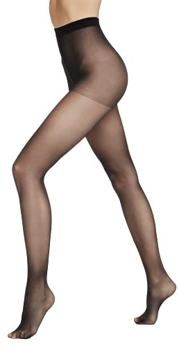 Orp Tillverkad i Italien strumpbyxor för kvinnor, finstrumpbyxor, denier, förstärkta tights, stödstrumpbyxor, rivfast, termostrumpbyxor Venus 20 (svart, s)