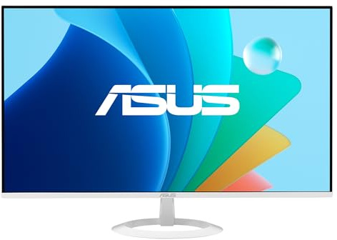 ASUS VZ249HG-W 24 Zoll Eye Care Gaming Monitor (Full HD 1920 x 1080, IPS, 120Hz, 1ms Reaktionszeit, Adaptive Sync, Eye Care Plus, Blaulichtfilter, Rahmenlos, VGA, HDMI 1.4)