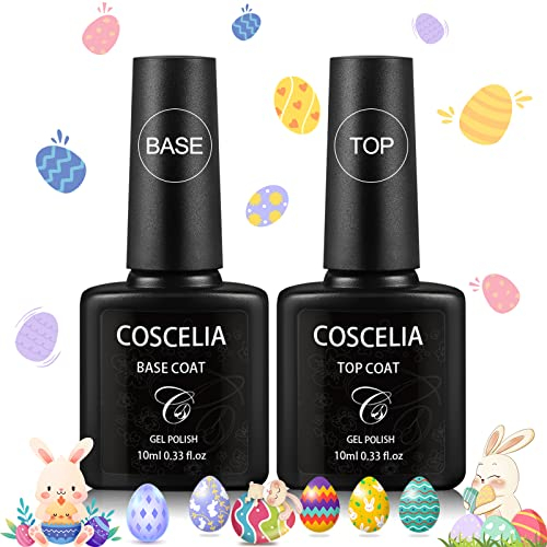 Coscelia Base Coat Top Coat UV Gel Nail Polish Base Coat & Top Coat Set Unterlack und Überlack für nägel
