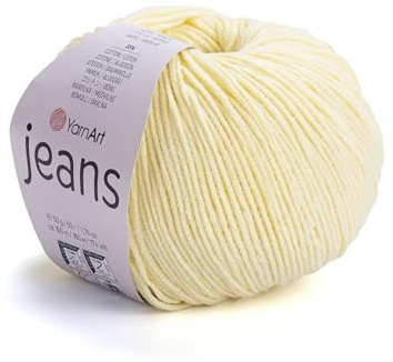 Yarnart, Jeans, Hilo de algodón para tejer, ganchillo, amigurumi, hilo turco, 55 % algodón, 45 % PAC (poliacrílico), Color 67