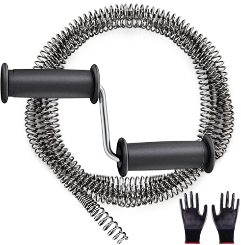 Spirale de nettoyage de canalisations - 5 m - En acier inoxydable - Pour le nettoyage des tuyaux, lavabo, baignoire, égout