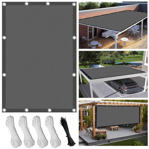 Sonnensegel Wasserdicht Rechteckig mit Ösen 1.4X6m Multi Farbe und Größe Sonnensegel Balkon UV Schutz Sonnenschutz Markise Mit Kordel für Balkon Terrasse Garten