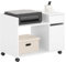 SoBuy Aktenschrank Aktenschrankwagen Druckertisch Druckerständer Rollcontainer Lagerschrank Schrank für Büro Weiß BHT ca. 72x54x40cm ASK02-W