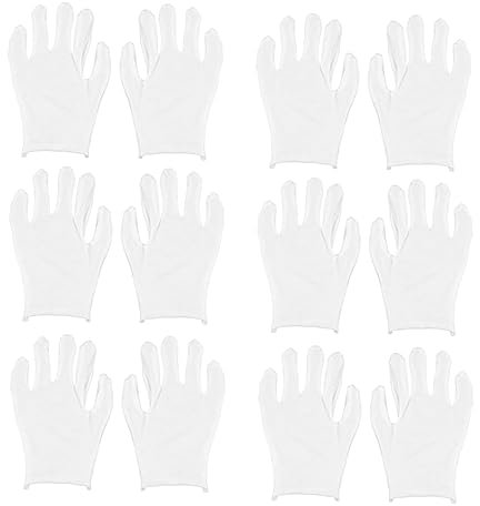 OSALADI 20 Paar Arbeitshandschuhe gardening gloves work gloves handgemacht baumwoll handschuhe handsfull the white handschuhe putzen Industriehandschuhe Sicherheitshandschuhe Weiß