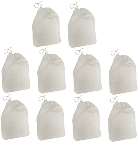 Didiseaon 50pièces Poche Filtrante Coton Réutilisable Avec Cordon De Serrage Pour Thé Jus De Fruits Et Noix