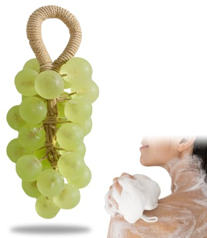 PHYNDR 1 PCS Savon Cristal Raisin sur Corde,Savon Artisanal Naturel pour Douche,Soin Hydratant et Nourrissant pour le Corps et Visage, Idée Cadeau Homme Femme Parfumé au Parfum Frais de Raisin (Vert)