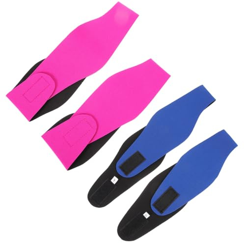 TEHAUX Fascia da Nuoto che Assorbe Umidità e Trattiene Chioma per Adulti e Ragazzi 4 Pezzi in Neoprene Copri Orecchie Piscina per Yoga e Allenamento Acquagym