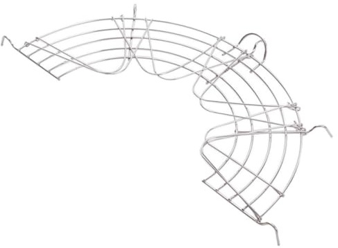 TIDTALEO Rejilla para Escurrir Aceite de Acero Inoxidable Semicircular de 38cm Diseño Plegable y Fácil de Limpiar para Cocina en Casa o Restaurante