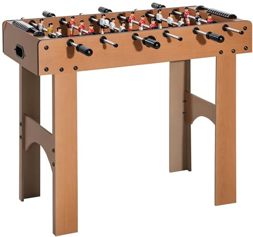 HOMCOM Calcio Balilla Professionale per Bambini e Adulti con Aste in Legno MDF 92x46x78cm