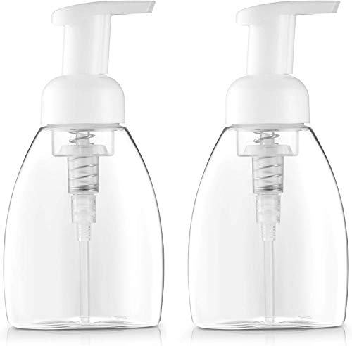 Yalbdopo Distributeur de savon moussant Pompe Bouteilles vides Savon pour les mains Liquide - 250 ml - Lot de 2