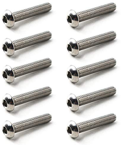 M12 x 30 Halbrundschrauben, Innensechskant, 304 Edelstahl, Zylinderkopfschrauben (10 Stück)
