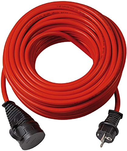 Brennenstuhl BREMAXX Verlängerungskabel (5m Kabel in rot, für den kurzfristigen Einsatz im Außenbereich IP44, einsetzbar bis -35 °C, Öl- und UV-beständig)