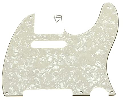 Dopro 5 Hole Vintage Tele Guitar Pickguard Scratch Plate fits USA/Mexican Fender Telecaster Aged Pearl