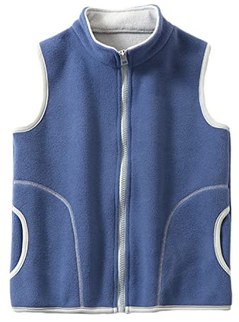 ANIMQUE Bambini Gilet in Pile Polare Ragazzi Ragazze Colletto in Piedi Senza Maniche Giacca Autunno Invernale Cerniera Capispalla Panciotto