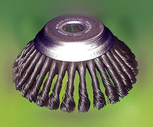 Tiger Unkrautbürste - Motorsensen entfernen/Moos & Unkraut - 20 mm Aufnahme passend Stihl Dolmar etc