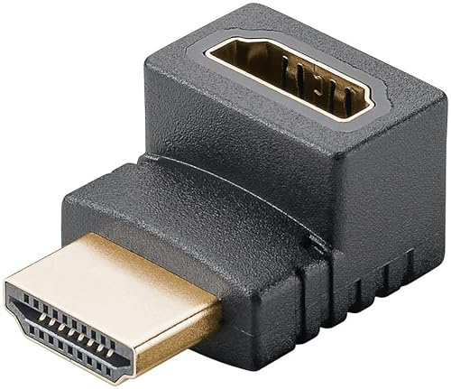 goobay 65744 Adattatore HDMI angolare 90 gradi/Contatti placcati oro/Angolo 90° / 8K @ 60 Hz, 4K @ 120 Hz / 48 Gbit/eARC, HDR