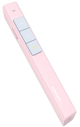 Norwii N26 Wireless Presentation Clicker, Presentation Remote, PowerPoint Clicker with Pointer for PowerPoint Presentations, Power Point Clicker Wireless Presenter Remote (Pink)