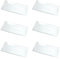 Super Mundo - 6pcs Platos Cristales Rectangulos Transparentes,Para Cocina y Comedor (17x34cm)