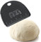 Plastic Bench Scraper with Scale,Multifunctional Dough Scraper with Silicone Bowl Scraper, Food Safe Silicone Dough Cutter Bench Scraper Multipurpose Cake Pizza Cutter for Bread (Black)