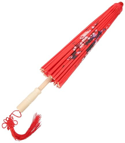 LIFKOME Small Decorative Umbrella for Festivals Retro Parasol for Costume Drama Dance and Home Decor Elegant Handle Charming Design