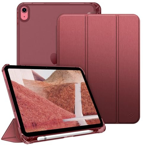 FINTIE Case for iPad (A16) 11th Generation 11 Inch (2025), iPad 10th Generation 10.9 Inch (2022) - Ultra Slim Cover with Matte Back Shell Built-in Pencil Holder, Auto Wake Sleep, Burgundy