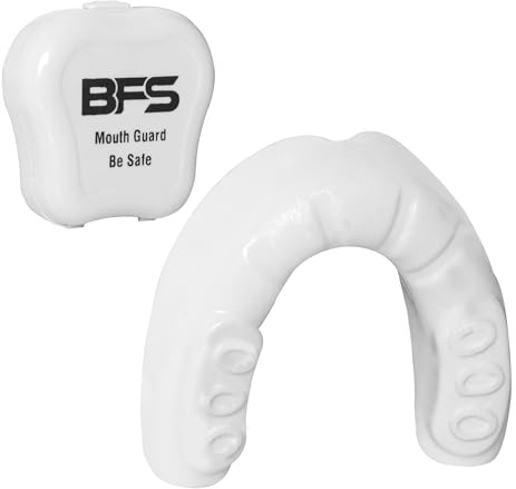 BFS IMPEX Sports Mouth Guard for Kids,Youth,Boys,Girls,Child Teen Mouthguard with Case (BPA Free) for Boxing, Martial Arts,MMA Karate,Lacrosse,Football,Soccer and All Contact Sports (White)