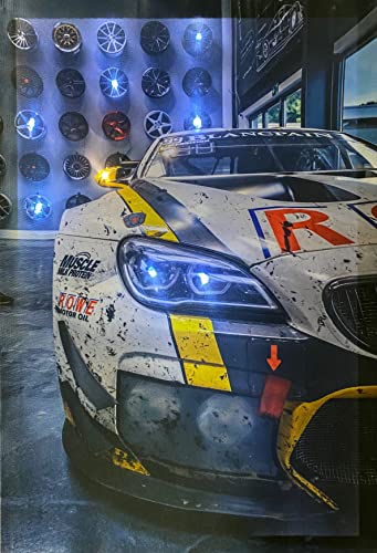 Samarkand - Lights Led Bilder mit Beleuchtung LED Bild Leinwandbild 45 x 65 x 2 cm Leuchtbild Tuning Car/Sportwagen/Front