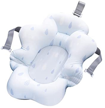 ISAKEN CojIn de Bañera Bebe, Almohadilla de Baño Antideslizante para Bebé Asiento de Bañera de Bebé, Alfombra de Baño para Bebé Recién Nacido Babero Red de Baño para Bebé, 1.0 unidad