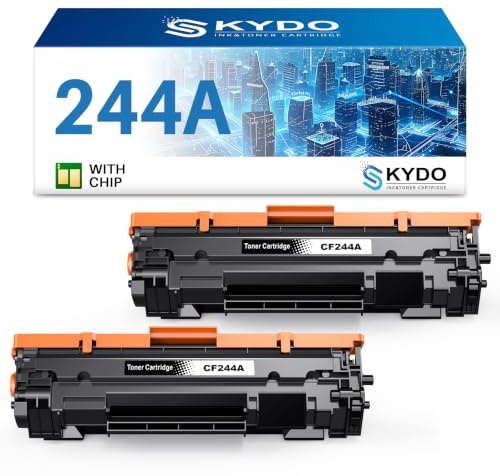 Skydo 44A Cartouche Toner CF244A Dernières Chip Compatible pour HP 44A CF244A pour HP LaserJet Pro M15w M15a, MFP M28w M28a Imprimante (2 Noir)