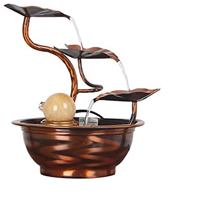 Fontaines de Table Pure Petite Fontaine d'eau de Table - Intérieur Bureau Cascade Fontaine Salon Feng Shui Roue Lucky Chinese Home Furnishings Fontaine de Bureau