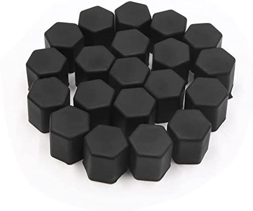 XYWHPGV 20pcs 15mm Caucho Rueda de coche Neumático Neumático Tuerca Cubierta de tornillo Tapas Protector de cubo Negro(20212 2183a d4daf 33b9b 92ea1 72b1f