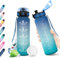 KollyKolla Trinkflasche Kinder 500ml, Sport Trinkflasche Kohlensäure Geeignet, Auslaufsicher, Wasserflasche mit Zeitmarkierungen, Water Bottle für Kinder, Schule, Fahrrad, Sport, Maedchen, Junge