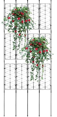 Traliccio Per Piante - Traliccio Da Giardino Per Piante Rampicanti, Supporto Per Piante In Ferro, Pannelli A Griglia In Reticoli Metallici, Struttura Per Piante Porta Piante Da Giardino
