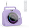 KOVCDVI 9-in-1 CD Player Bluetooth Radio mit CD Player mit Lautsprecher Unterstützung USB/TF-Karten/AUX-Wiedergabe Wecker Timer mit Fernbedienung Staubschutzhülle Bildschirm Kopfhöreranschluss Lila