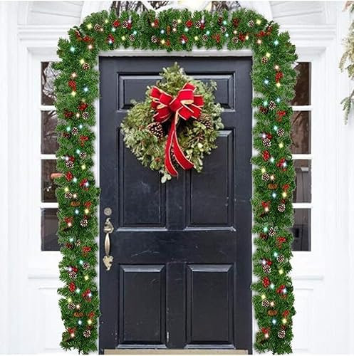 Artificial Green Rattan Greenery Garland - Festive Home Decor for Indoor or Outdoor