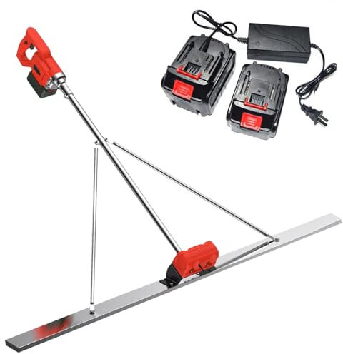 Outil Vibrant pour Béton Grattoir éLectrique Finition du béton, Vibration du béton, Batterie sans Fil, niveleur de béton, règle de nivellement, 3 000 à 6 000 TR/Min, Chape de Ciment de 1