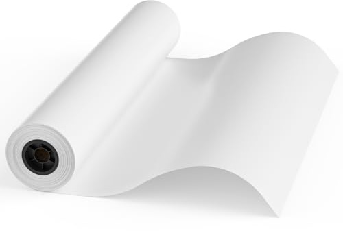 Translucent Tracing Paper Roll - 46m x 61cm (150.9 ft x 24) - 80 GSM Large Roll of Flipchart Paper, Sketching for Drawing, Pattern Paper for Dressmaking, Sewing, Drawing for Kids