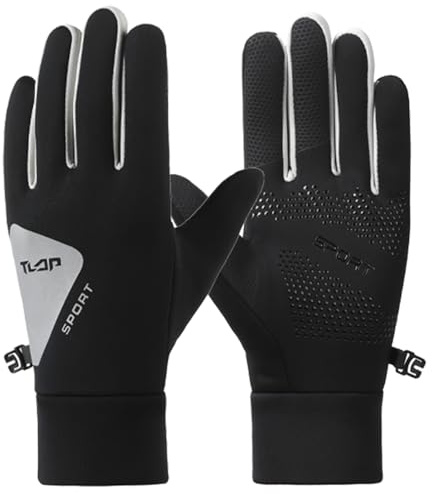 MAZELIKEHOOD Guanti Donna Invernali in Pile Acrilico Guanti Touchscreen con Palmo in Gomma Antiscivolo Imbottiti e Morbidi per Sci Montagna Camminata Inverno