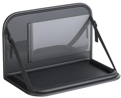 Opdestn Bandeja Para Asiento De Coche,Mesa Trasera Plegable con Almacenamiento y Soporte para Portátil | Mesa Para Coche Para Niños | para Bebé, Avión, Camping, Viaje Largo, Comer, Oficina,