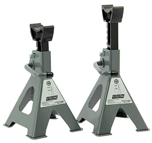 PRECISION STEEL 2 cavaletti auto treppiedi a cremagliera 3 tonnellate
