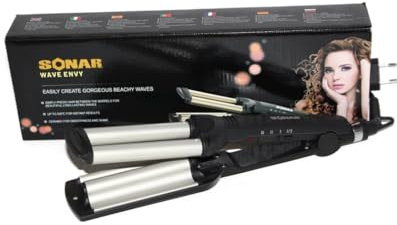 TrAdE shop Traesio- PIASTRA SONAR WAVE ENVY CAPELLI ONDULATI MOSSI ARRICCIA ONDE IN METALLO