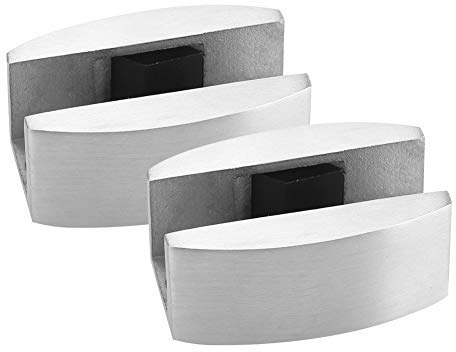 2PCS Stainless Steel 304 Glass Sliding Door Floor Guide Floor Roller Guide Roller Sliding Door System Accessories for Frameless Sliding Glass Doors