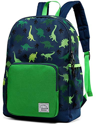 VASCHY Toddler Kids Backpack for Boys, Cute Lightweight Water Resistant Preschool Backpack for Children Kindergarten Bookbag Dinosaur