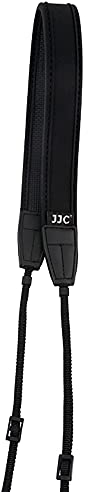 JJC Neopren-Kameragurt für Fujifilm X100VI Nikon Z30 Z50 Canon M50 M6 Sony ZV-1 ZV-E10 A6600 Olympus alle DSLR-Spiegelreflexkameras, rutschfest, Schwarz