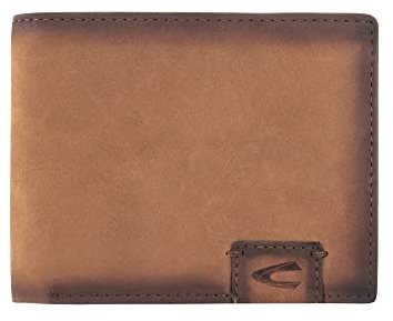 camel active Dallas Herren Geldbörse Querformat RFID Leder Mittelgroß Cognac Braun